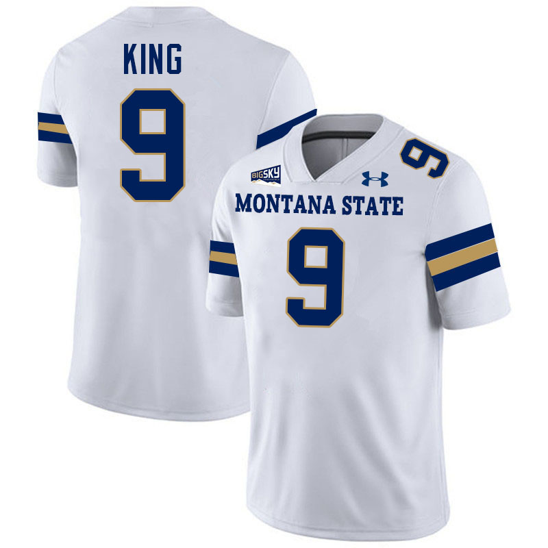 #9 Ryan King Montana State Bobcats Jerseys Football Uniforms Stitched-White